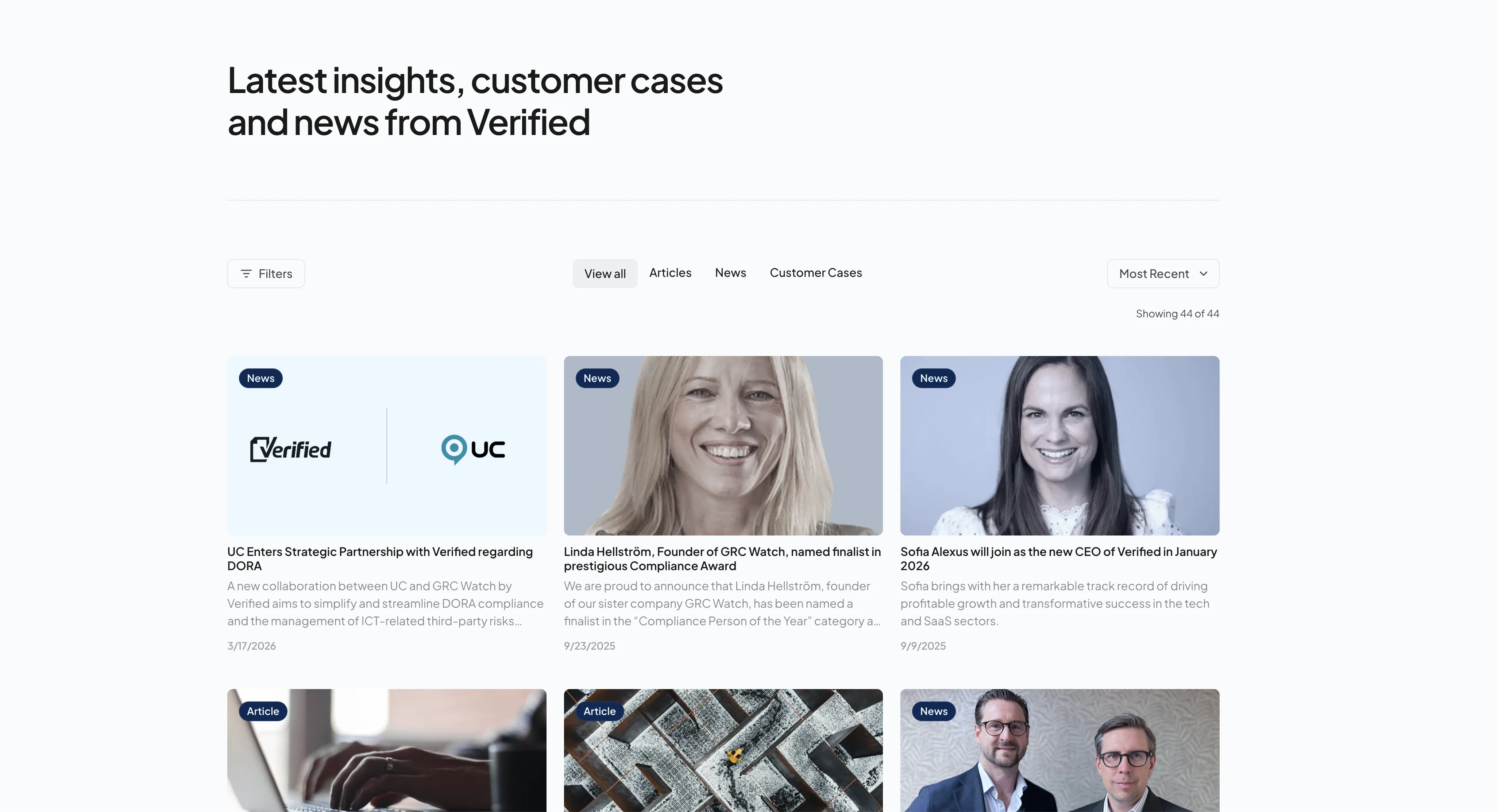 Latest insights, customer cases and news from Verified